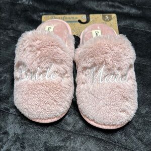 Pink Bride maid’s slippers!!! Very cute!! New. Soft and fuzzy.!!!